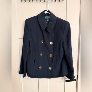 Ralph Lauren Dark Blue Peacoat with Gold Buttons